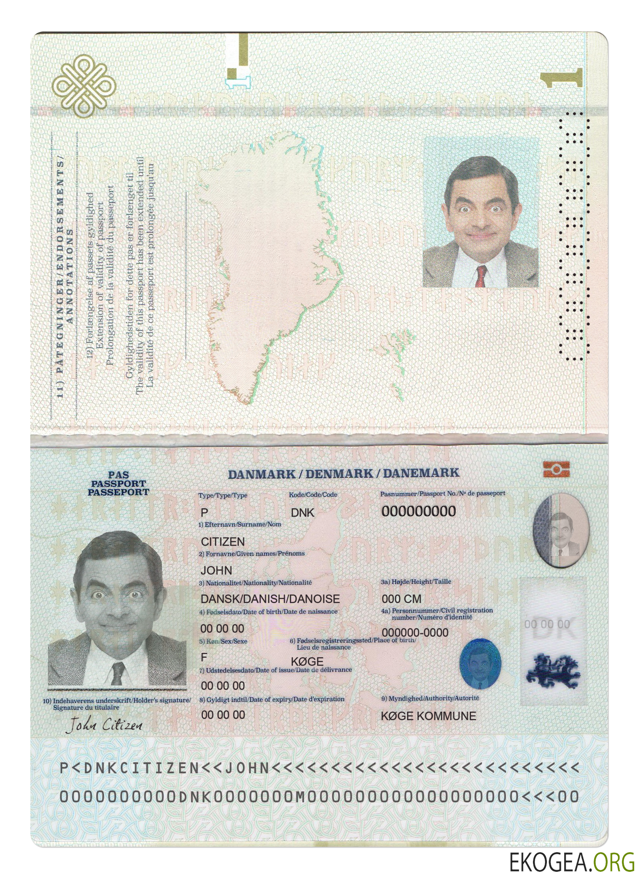 Passeport danois 2022 présent